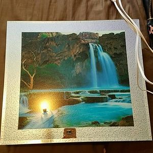 Light up water fall picture