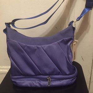 Diesel purple expandable cross body