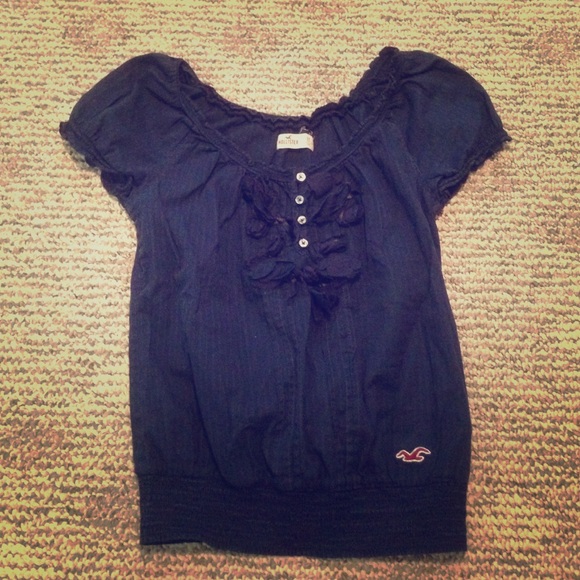 Hollister Navy Top - Extra Small - Picture 1 of 2