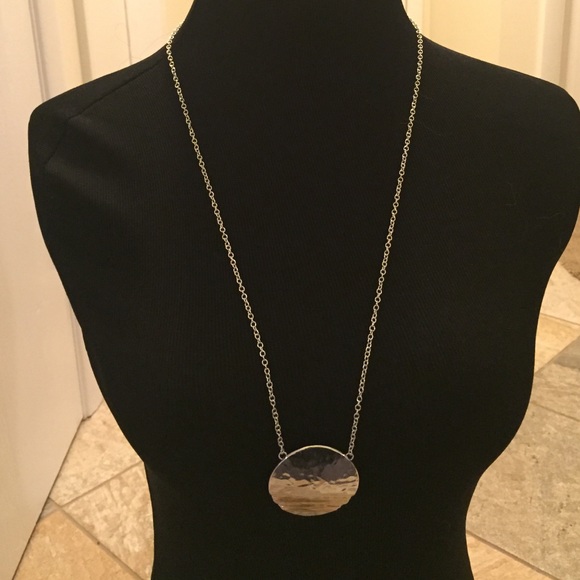 NWT Anthro silver & gold wire layering necklace - Picture 2 of 3