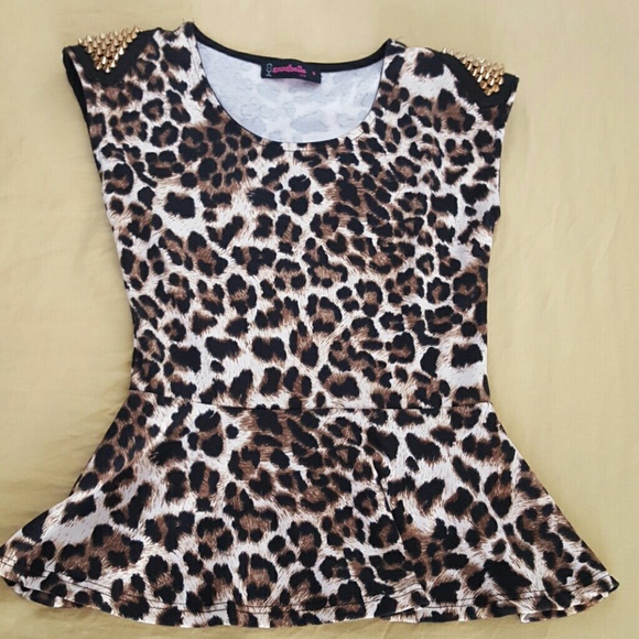 Leopard peplum top