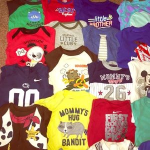 6-9 month lot of long sleeve onesies for baby boy