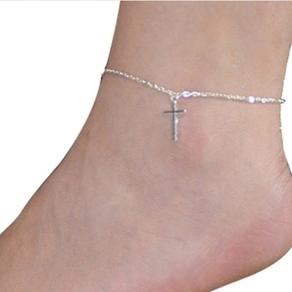 (A2) Cross Anklet - Picture 2 of 3