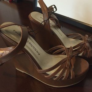 Brown Chinese Laundry Wedges Sz 5.5