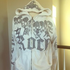 Great China Wall crystal studded hoodie