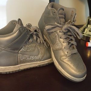 Rare sequined Nike Dunks size 6