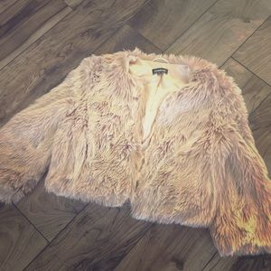 Bebe faux fur pink shrug