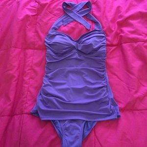 Jantzen purple one-piece swimsuit