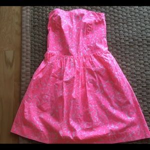 Strapless Lilly Pulitzer Dress with smocked back
