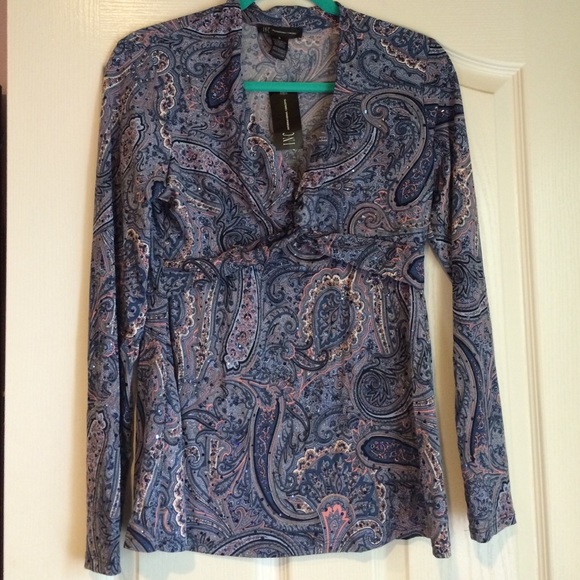 BNWT INC. Sparkly Twist Top