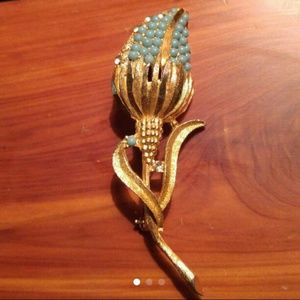 Vintage BSK Flower Pin Brooch