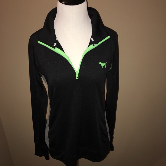 PINK Victoria's Secret Tops - 🔥 PINK | Like New! Black 1/4 Zip, Medium