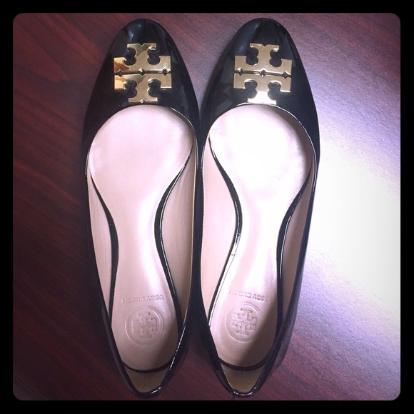 Tory Burch Black Flats