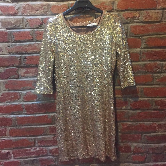 gold sparkly black tie dress
