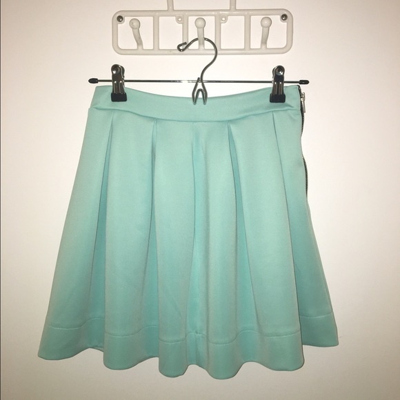 nasty gal bubble skater skirt in mint green