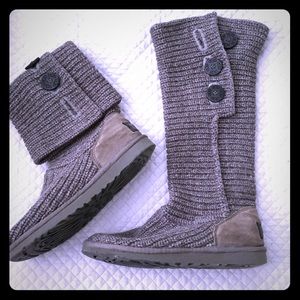 Ugg knit gray boots- size 8