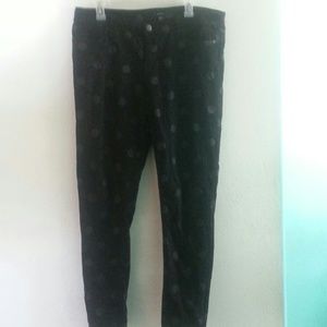 Polka dotted skinny jeans