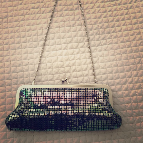 Micro metal oil slick purse