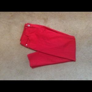 Cranberry red jeans