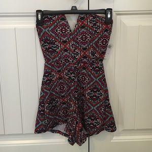 Strapless romper