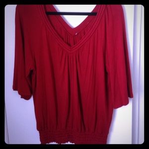 Crimson Butterly sleeve top