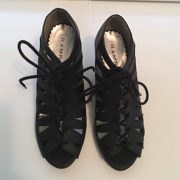 Rampage lace up wedge sandals