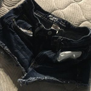 High waisted dark blue shorts (mossimo)