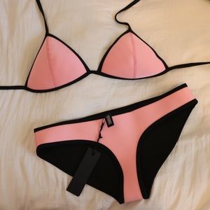 authentic triangl medium pink bikini
