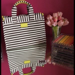 Henri Bendel Stripe Canvas - Mini Tote