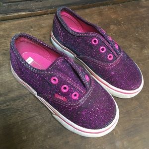 Vans 7 toddler girl pink/ purple sparkles