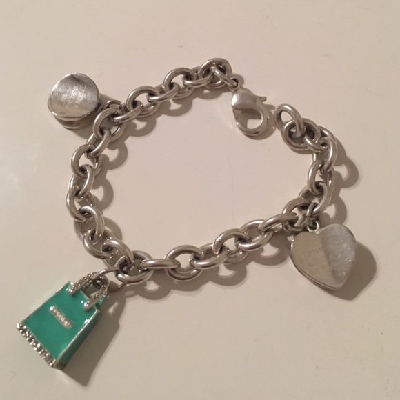 Tiffany bracelet with Tiffany bag charm