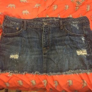 Denim mini skirt