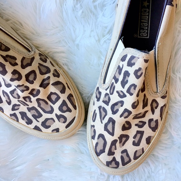 leopard converse slip on