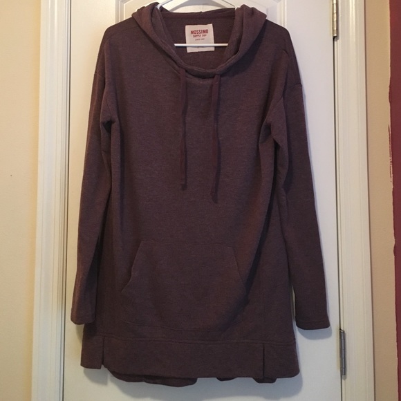 Purple long pull over hoodie.