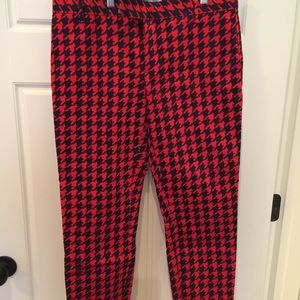 GAP SZ 8 cropped slim leg houndstooth pant