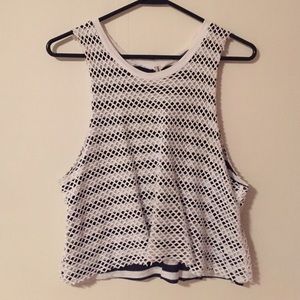 LF CROPPED MESH KNIT