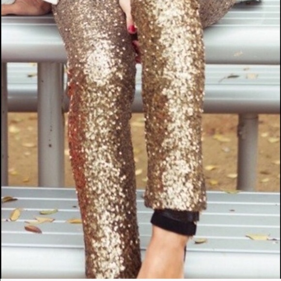 Gold Sequins Leggings