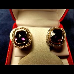 Authentic David Yurman Amerhyst earrings