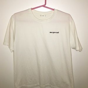 MIXXMIX white embroidery 'save your soul' tshirt