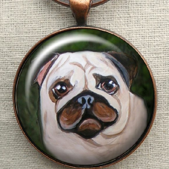 Fawn pug keychain