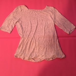 3/4 sleeve speckled top