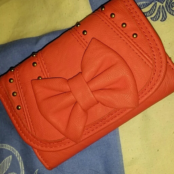 ASOS Handbags - 💖 ASOS CORAL BOW WALLET 💖