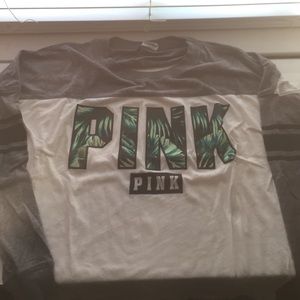 Limited edition tropical print Pink tee