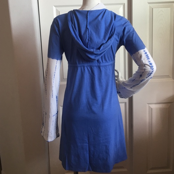 Eco-centric Empire Waist Hooded Dress. - Picture 2 of 3