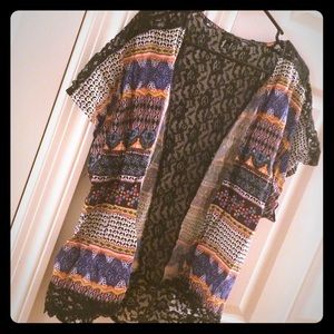 Jessica Simpson short sleeve cover-up