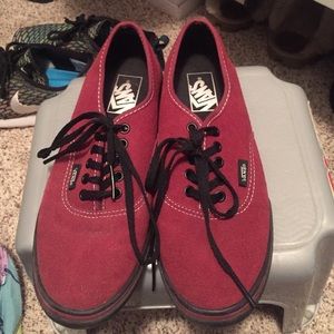 Vans maroon shoes