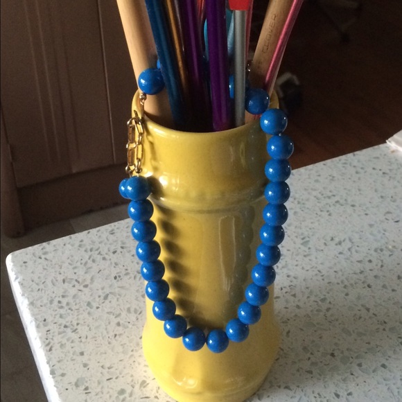 Vintage Peacock Blue choker - Picture 1 of 4