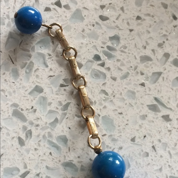 Vintage Peacock Blue choker - Picture 2 of 4