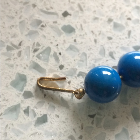 Vintage Peacock Blue choker - Picture 3 of 4