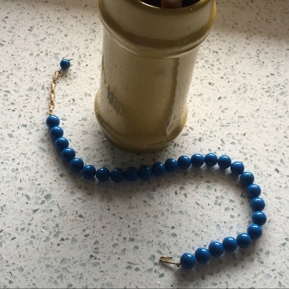 Vintage Peacock Blue choker - Picture 4 of 4